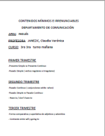 2019 – Programa Inglés 3°3° – Prof. Janezic